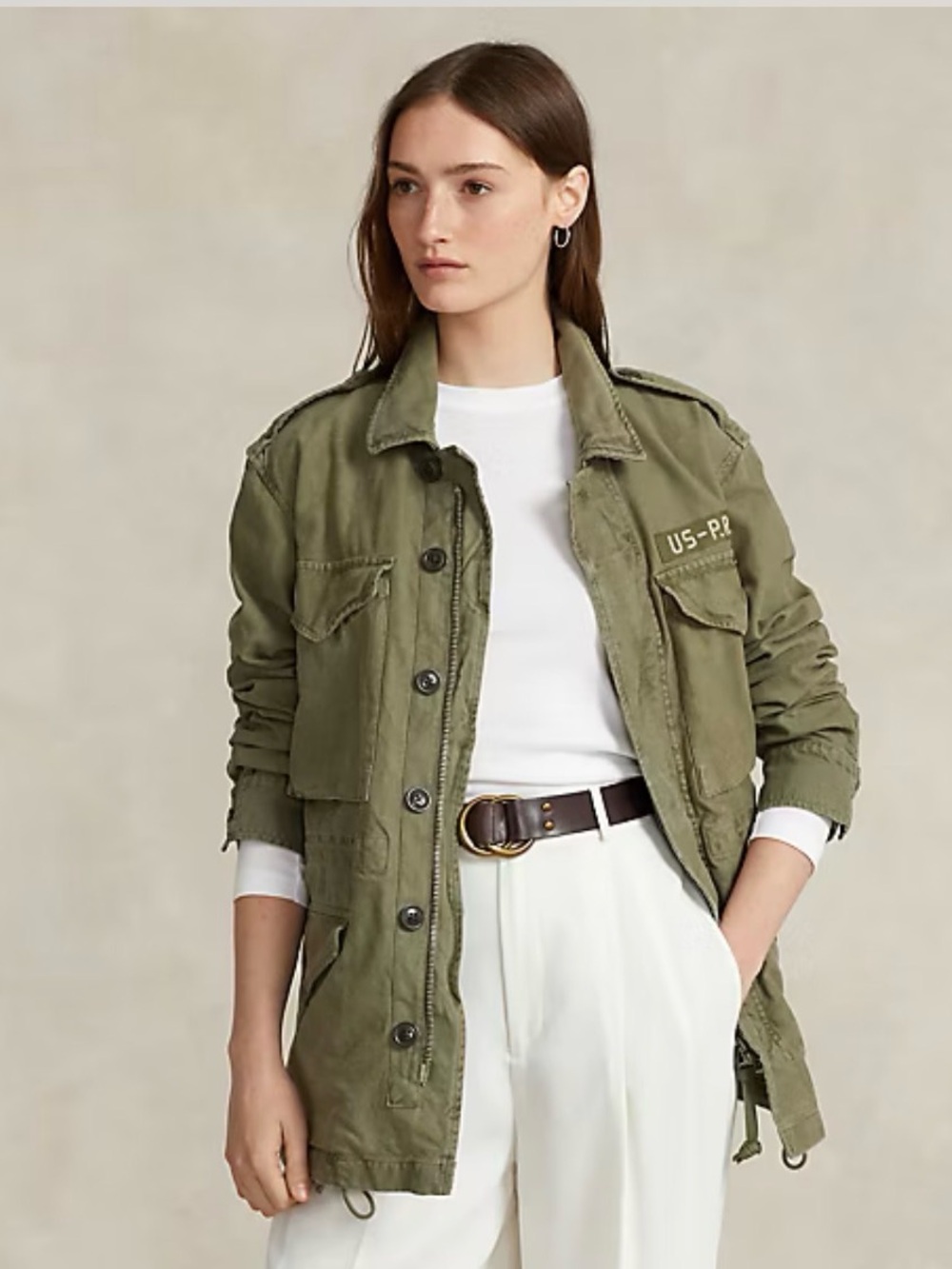 NWOT Ralph Lauren Polo Iconic Cotton Twill Field Jacket Washed Olive Size S